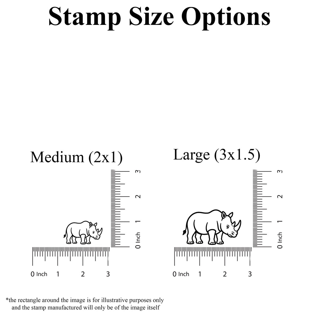 Rhinoceros Rubber Stamp