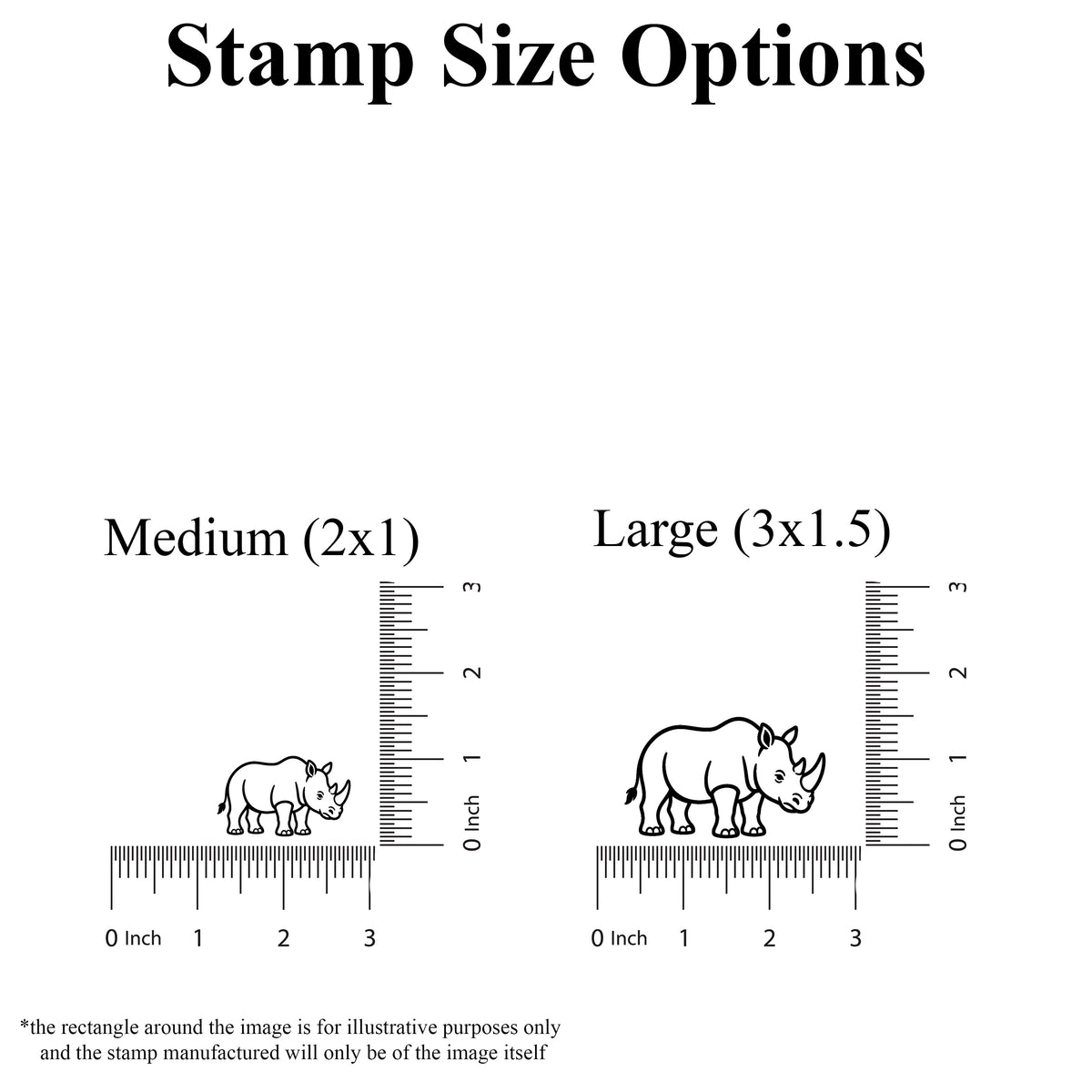 Rhinoceros Rubber Stamp