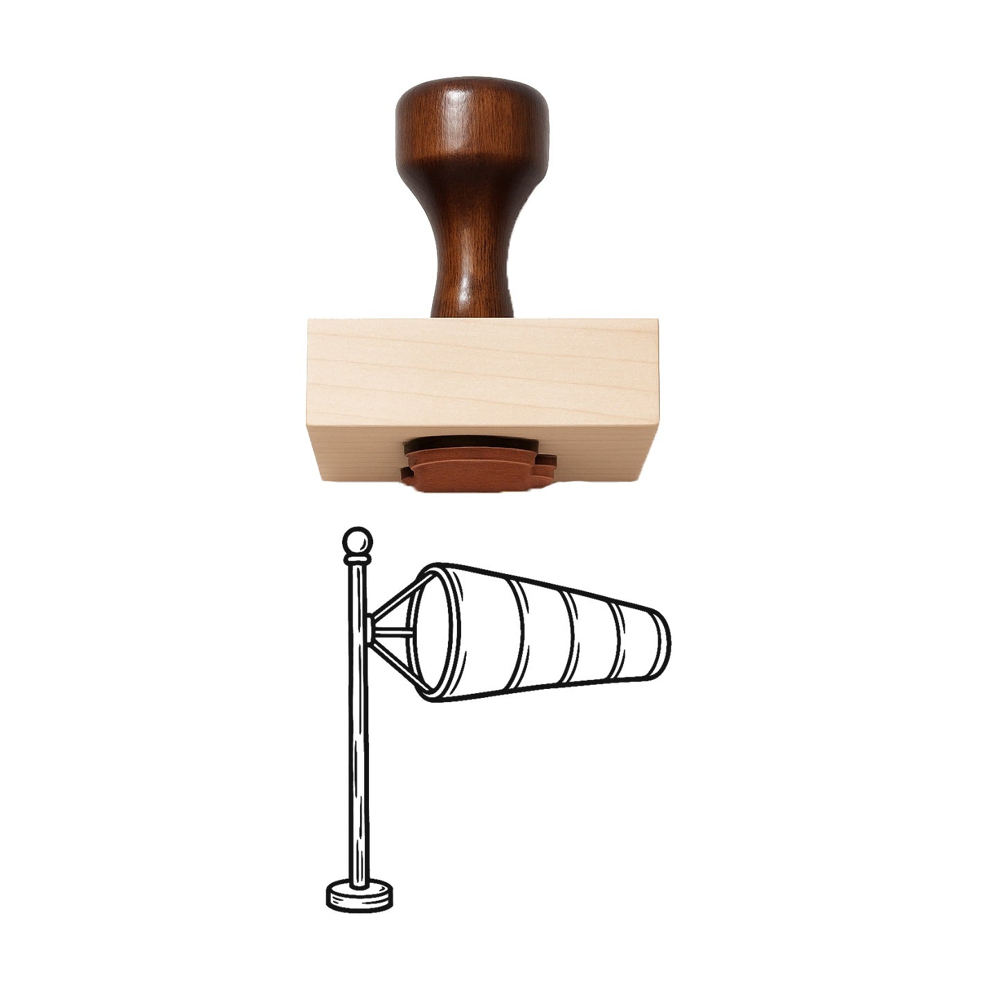 Windsock Rubber Stamp