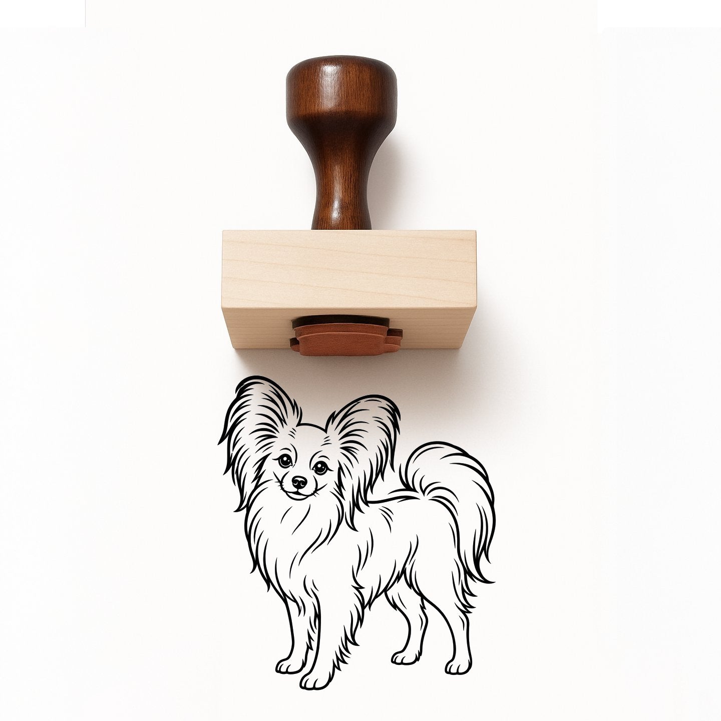 Papillon Rubber Stamp