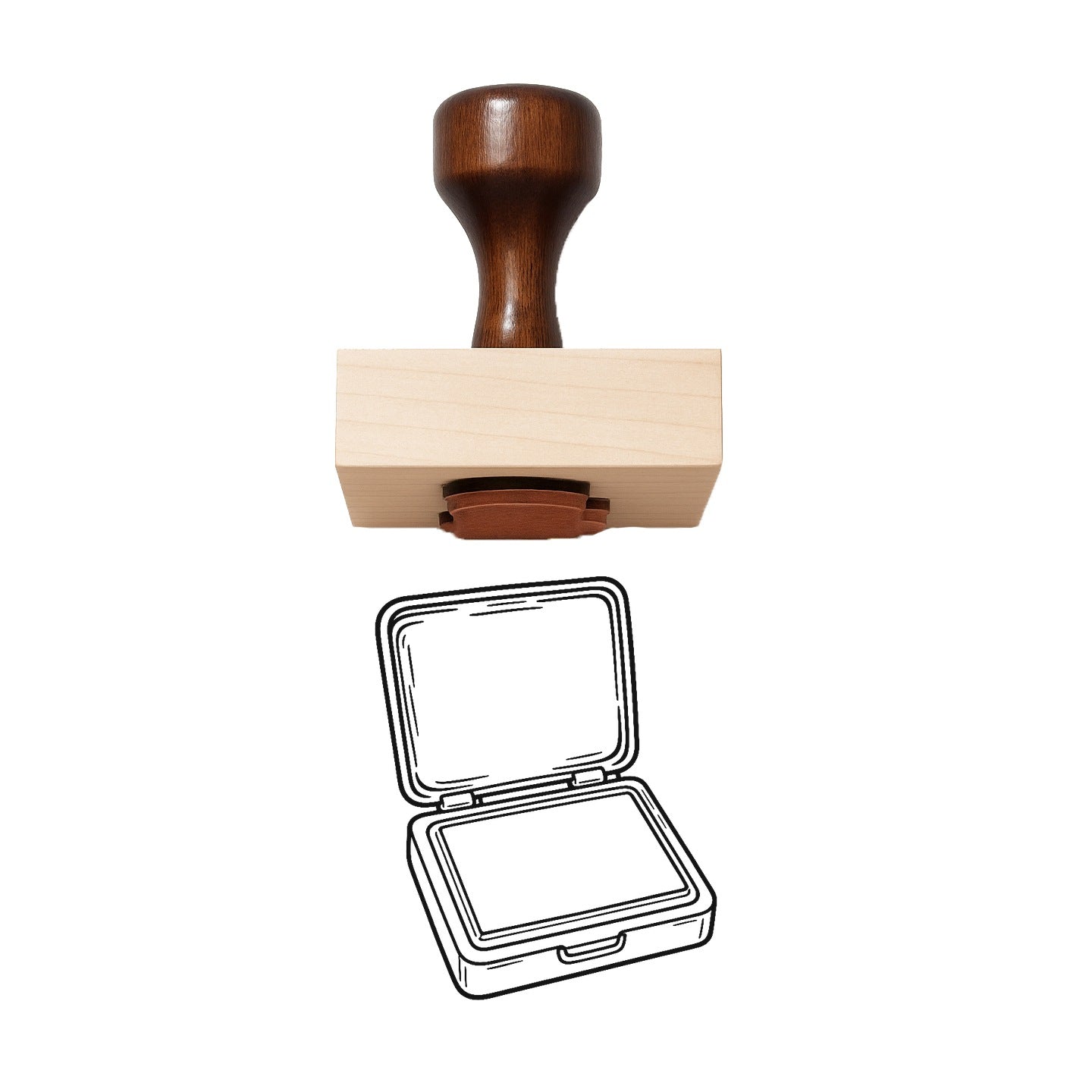 Ink Pad Rubber Stamp
