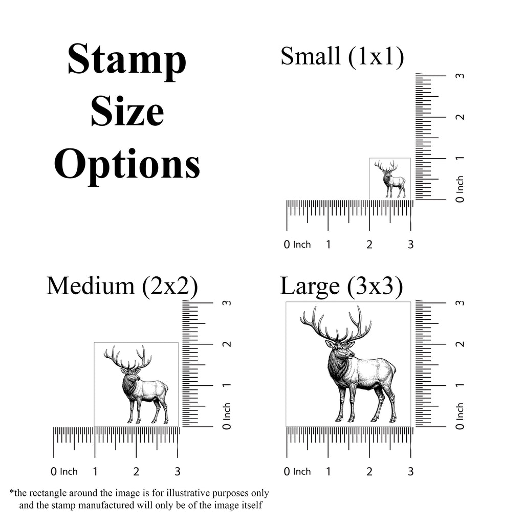 Elk Head Rubber Stamp