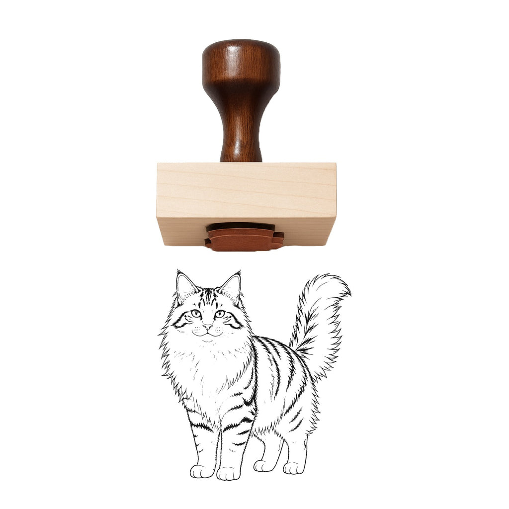 Norwegian Forest Cat Rubber Stamp