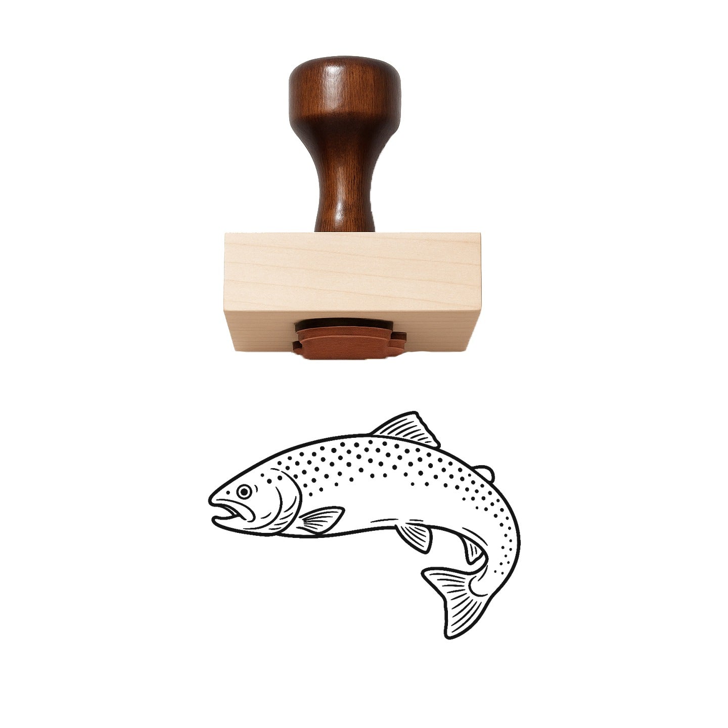 Trout Rubber Stamp
