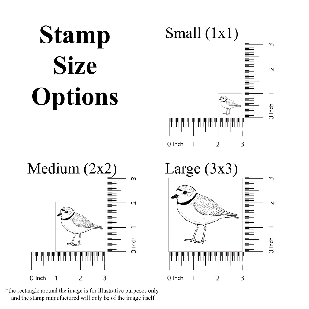 Piping Plover Rubber Stamp