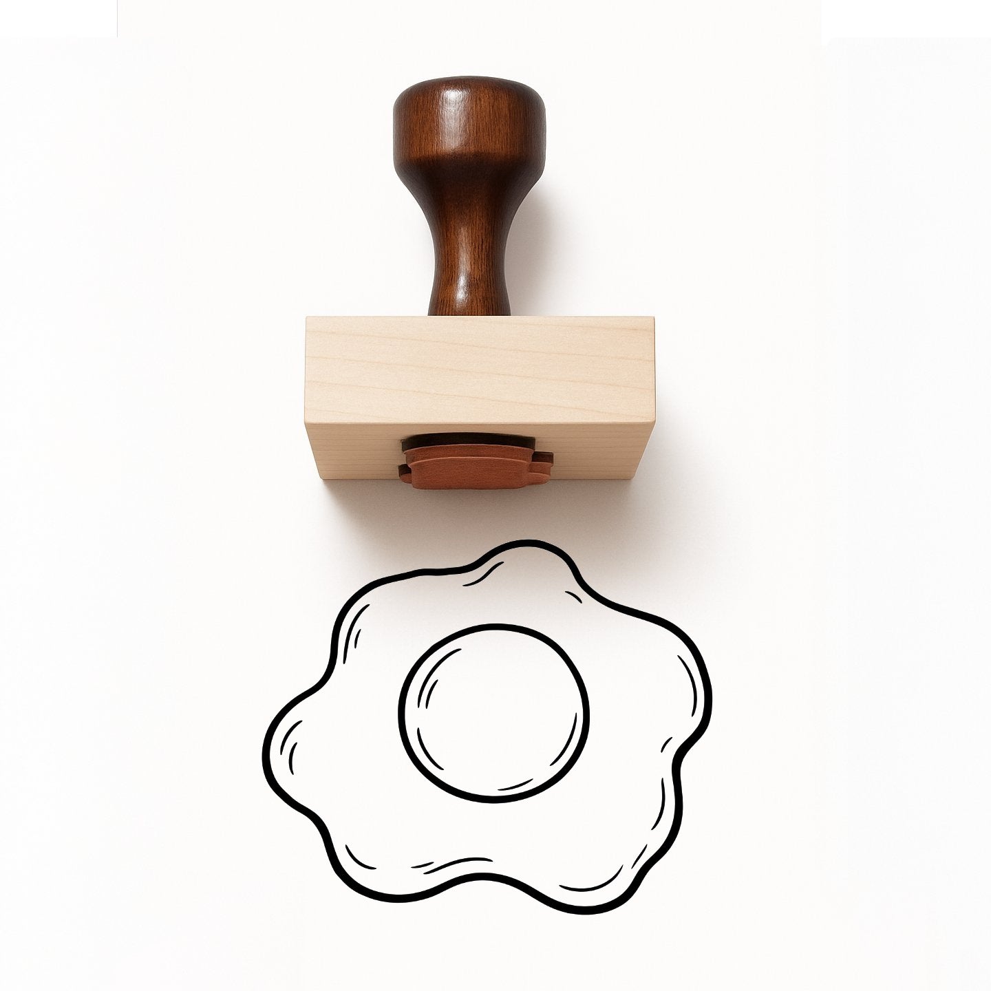 Fried Egg Rubber Stamp