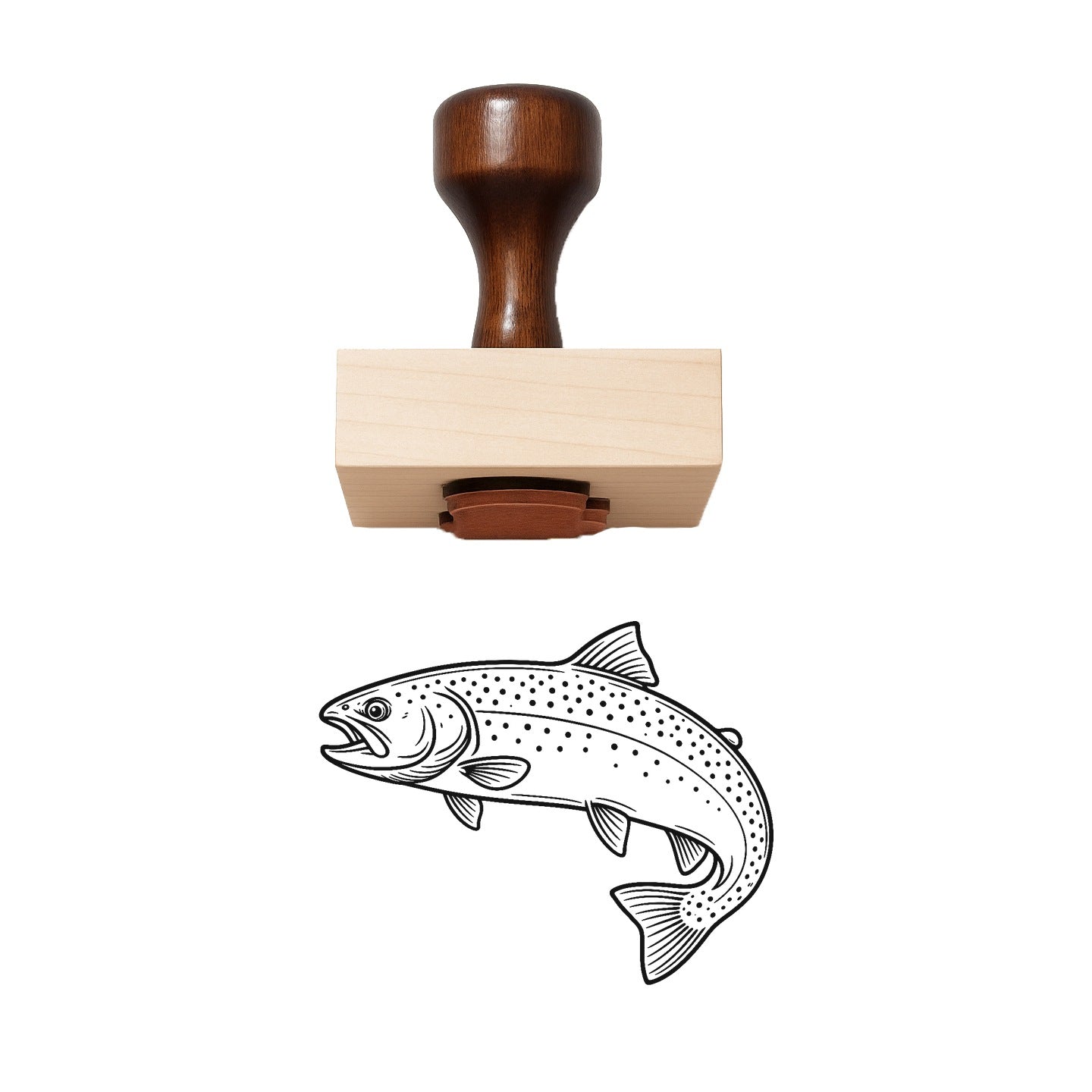 Cutthroat Trout Rubber Stamp