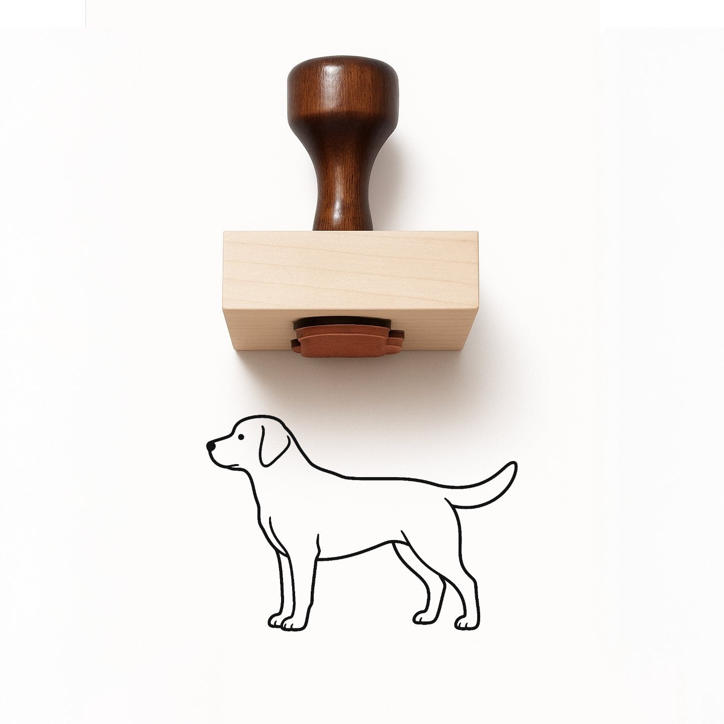 Vintage Labrador Retriever Head Rubber Stamp