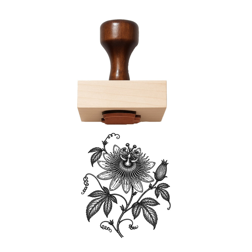 Passionflower Vine Rubber Stamp
