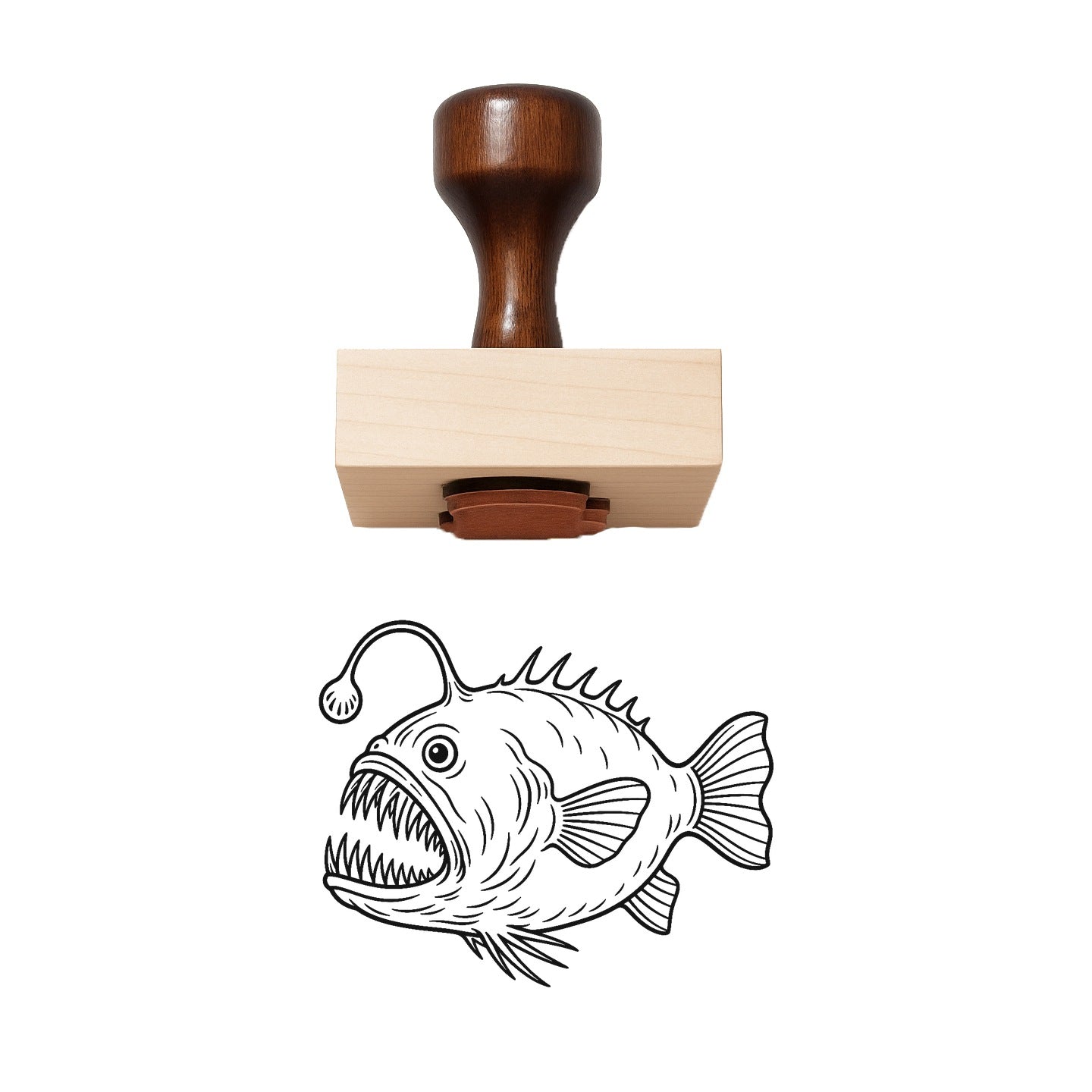 Deep Sea Fish Rubber Stamp