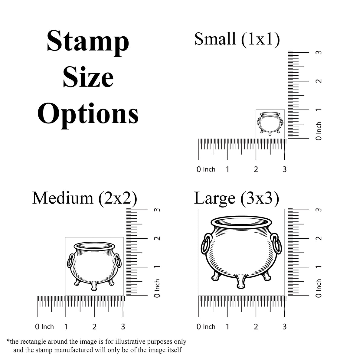 Cauldron Rubber Stamp