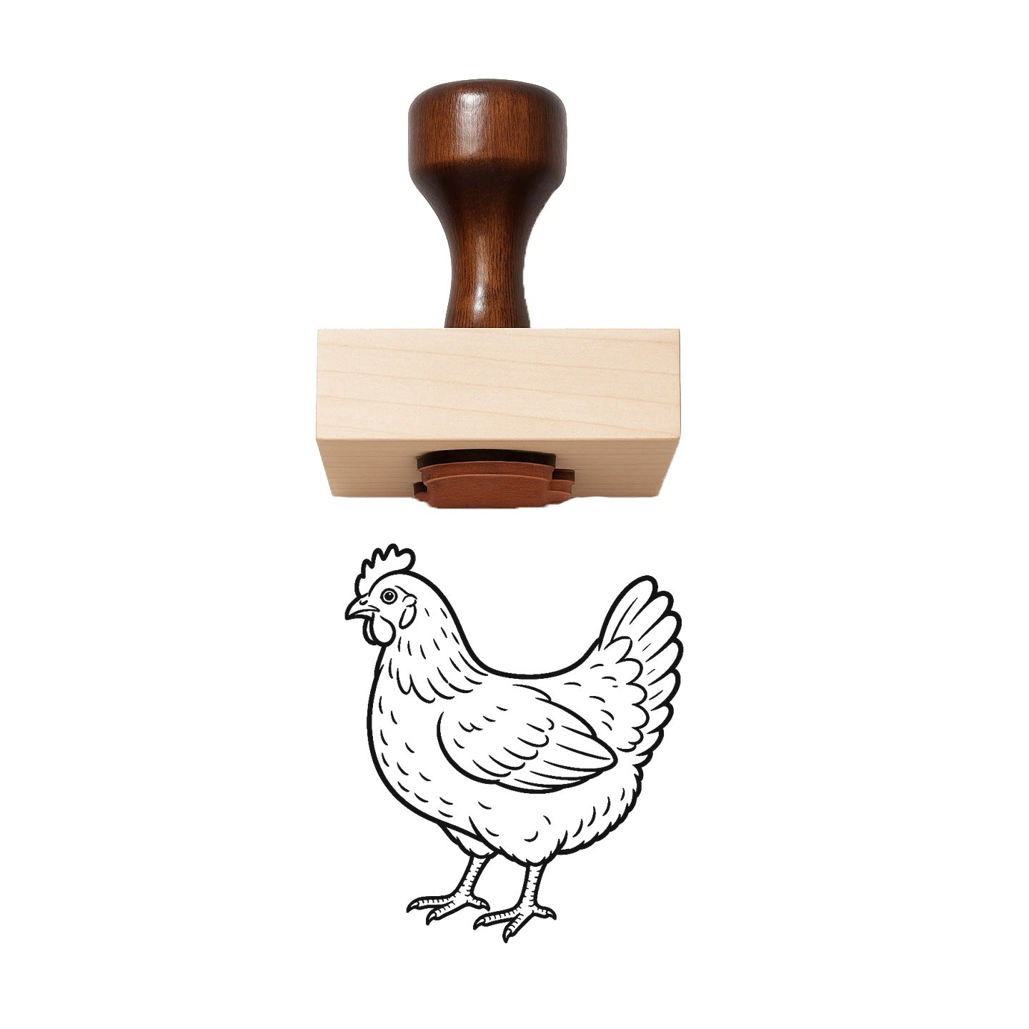 Hen Rubber Stamp