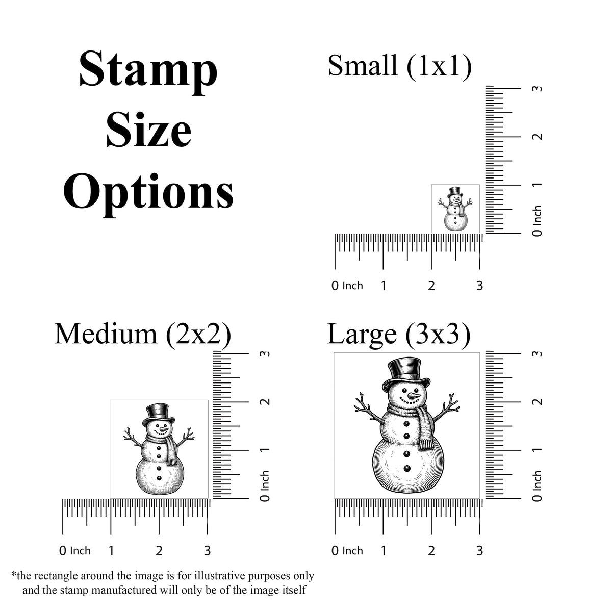 Snowman Rubber Stamp