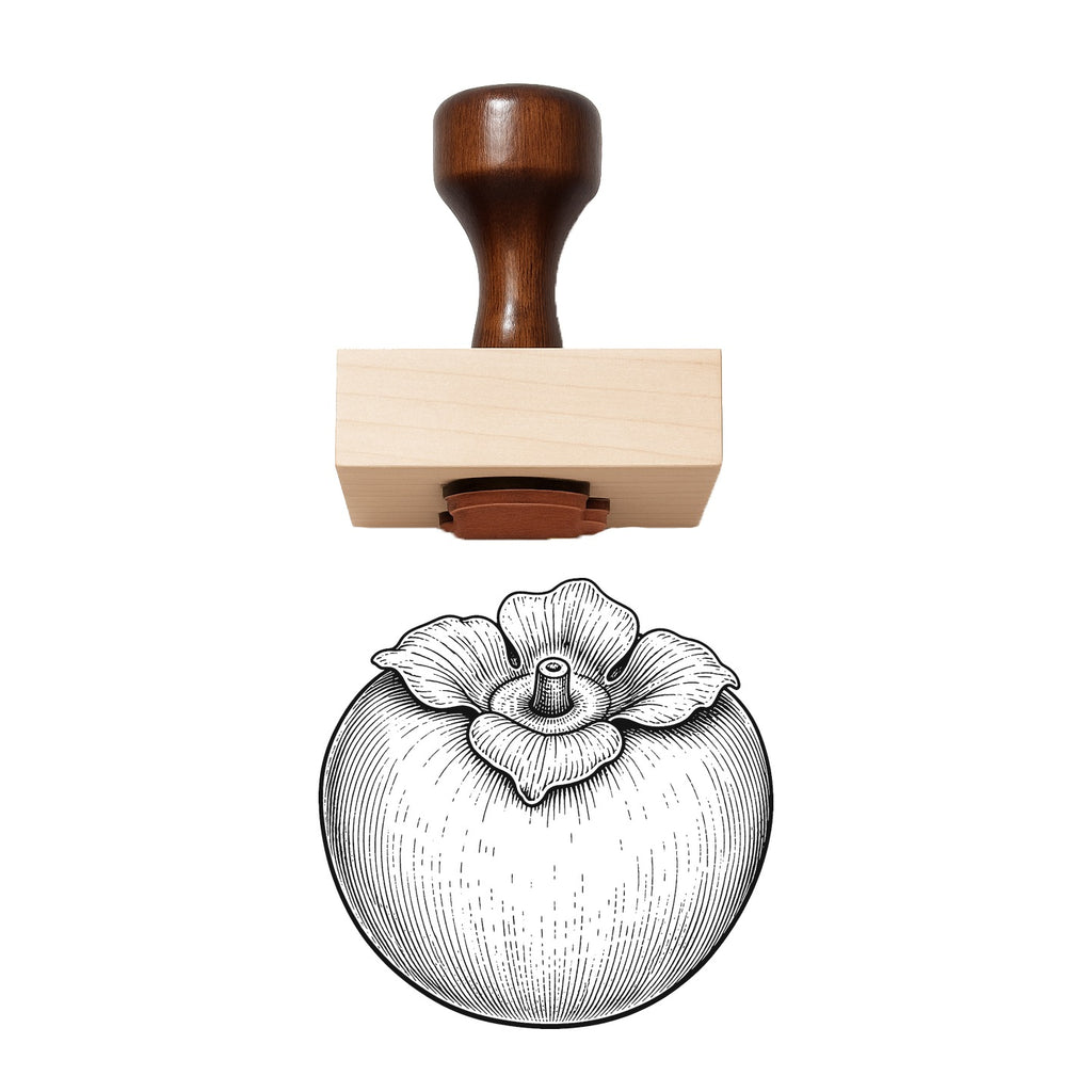 Vintage Persimmon Rubber Stamp