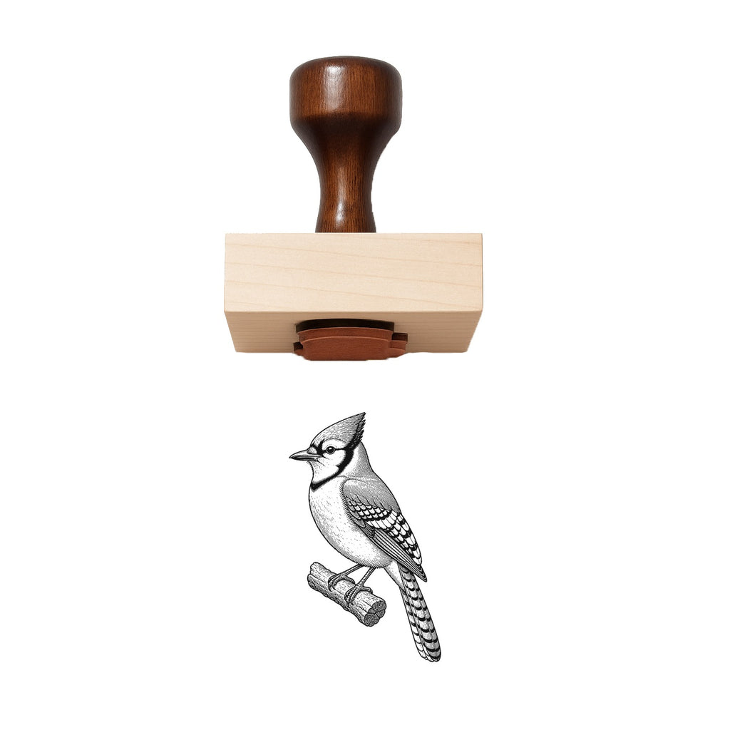 Vintage Blue Jay Rubber Stamp
