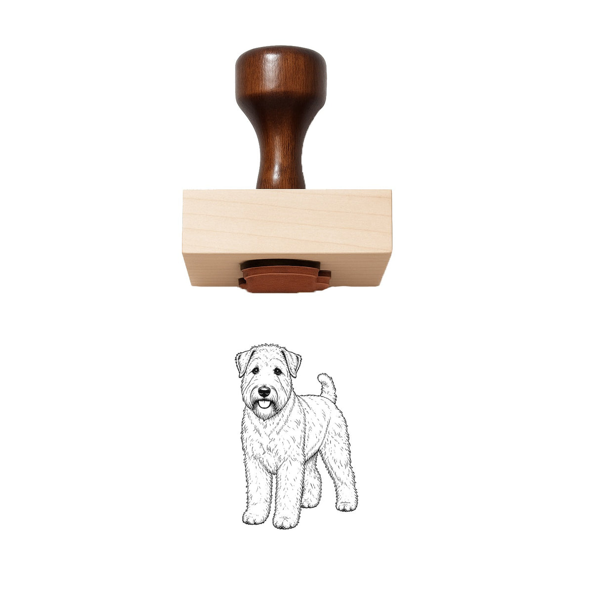 Soft Coated Wheaten Terrier Rubber Stamp