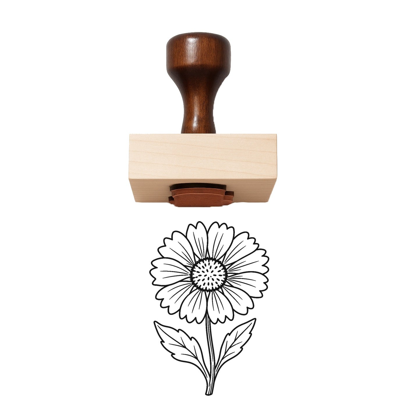 Vintage Blanket Flower Rubber Stamp