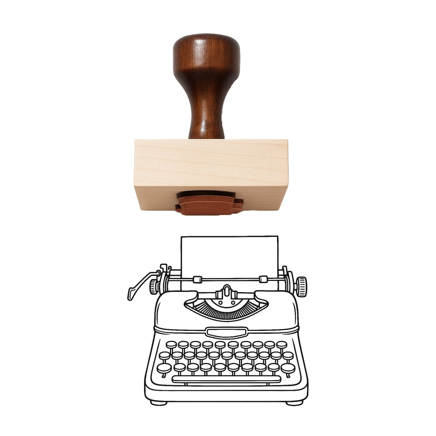Vintage Typewriter Rubber Stamp