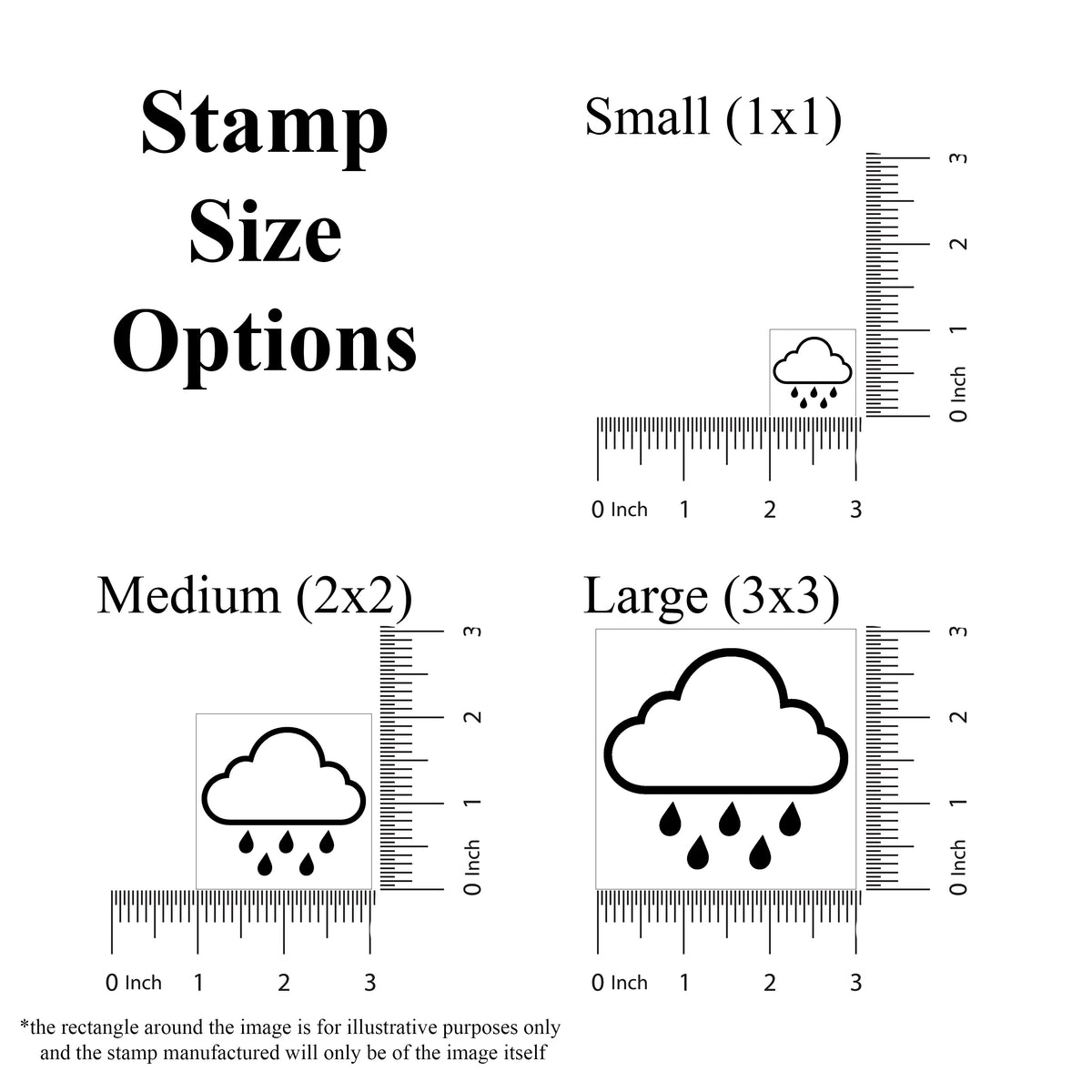 Rain Cloud Rubber Stamp