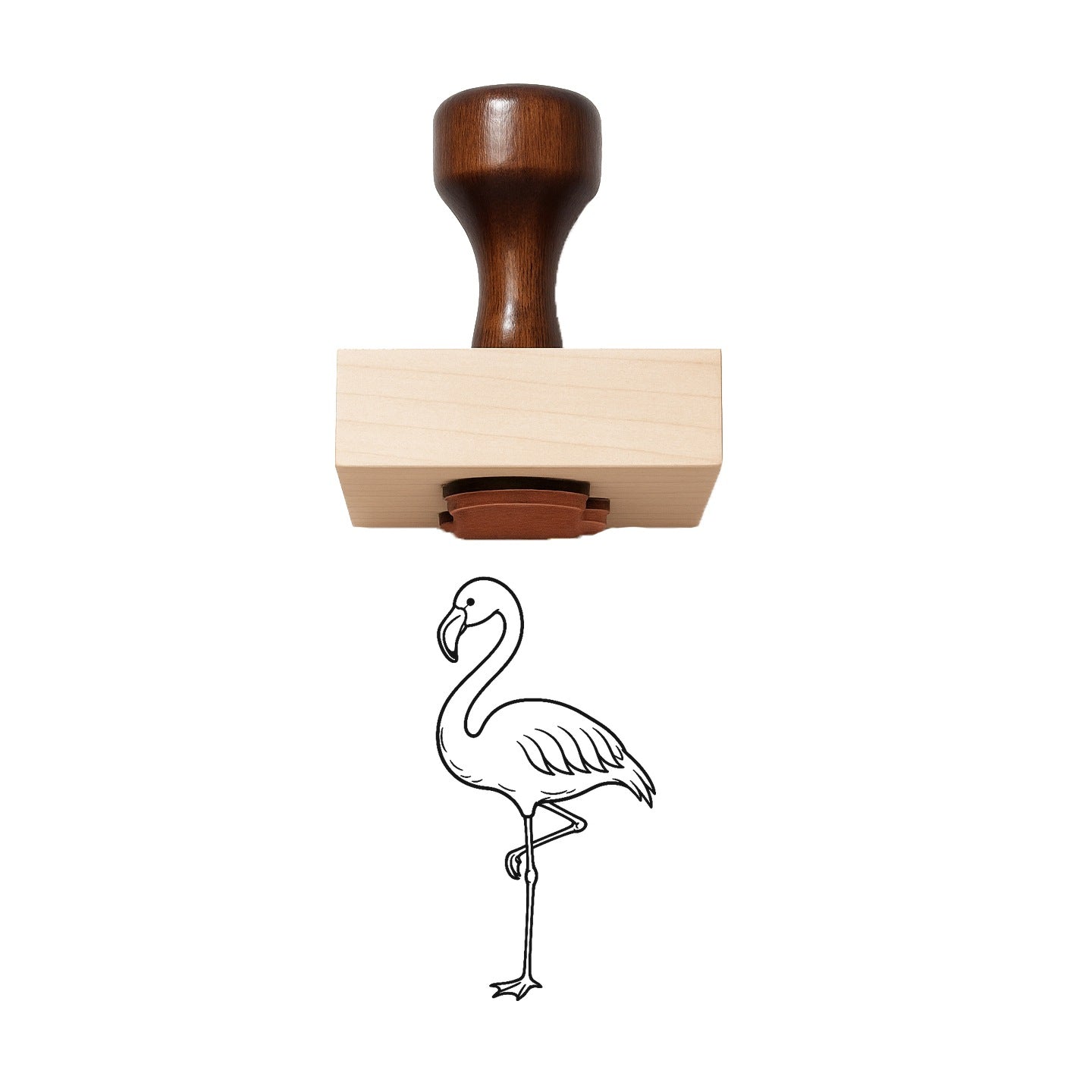 Flamingo Rubber Stamp