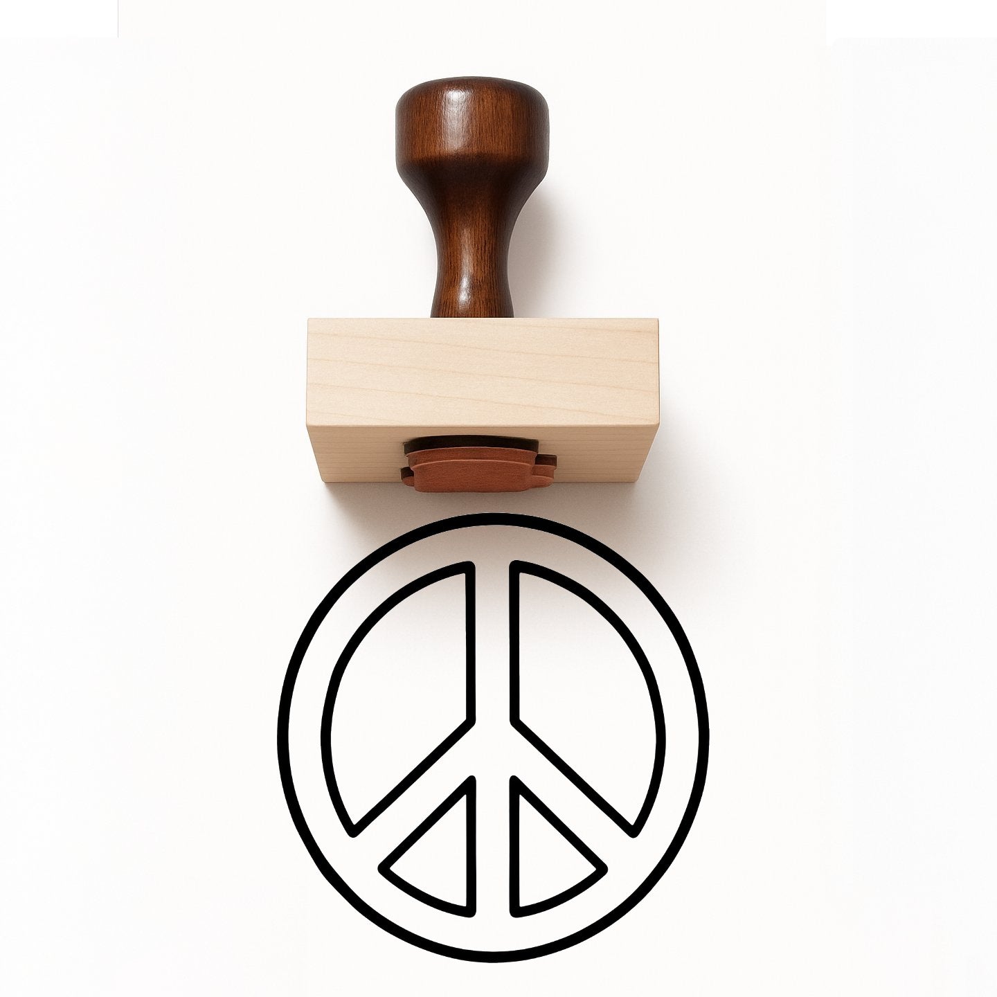 Peace Sign Rubber Stamp
