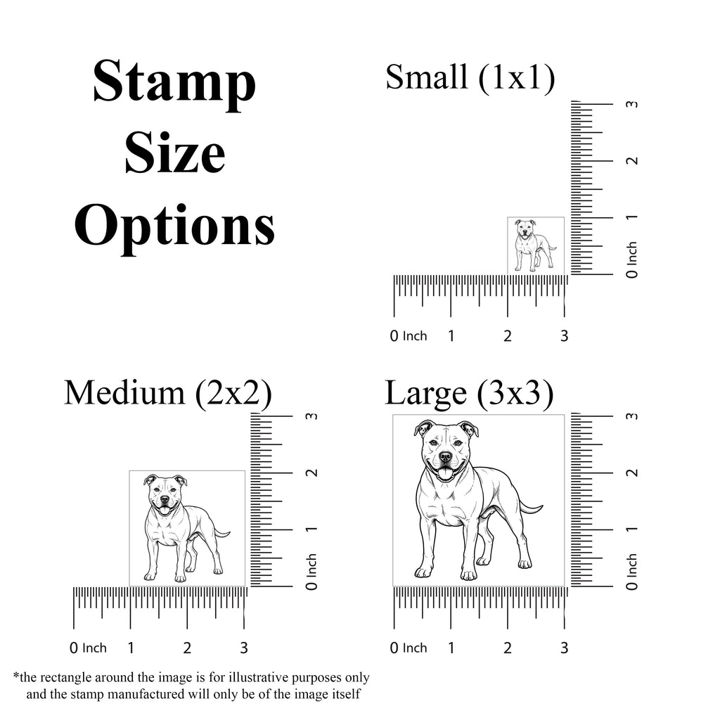 American Staffordshire Terrier Rubber Stamp
