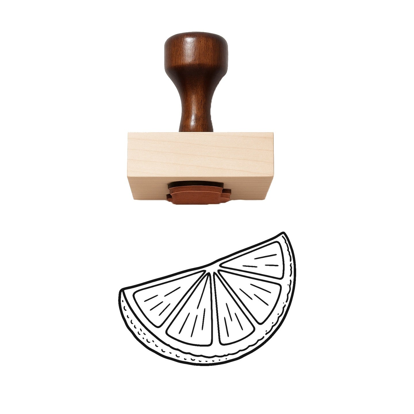 Lime Slice Rubber Stamp