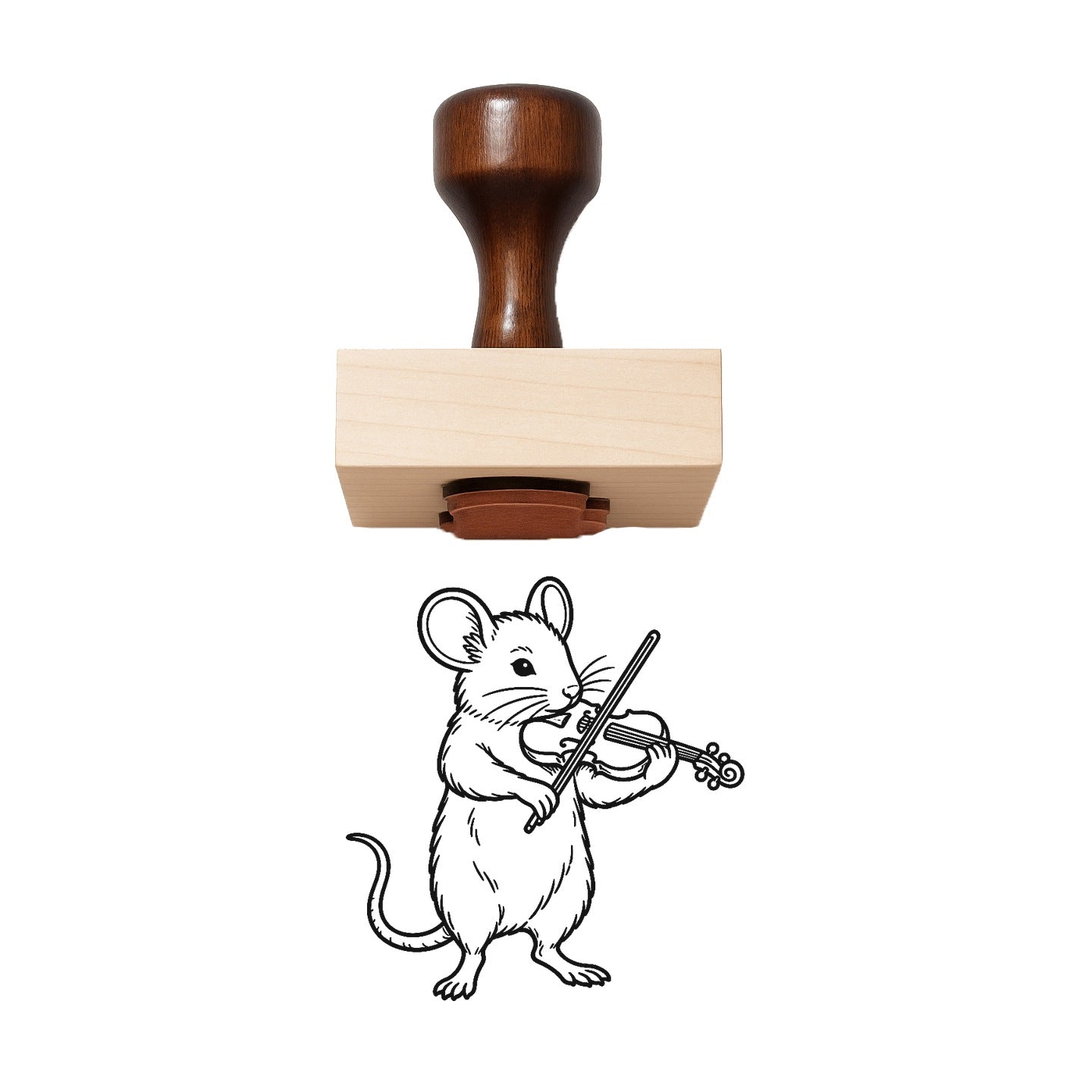 Fiddle Rubber Stamp
