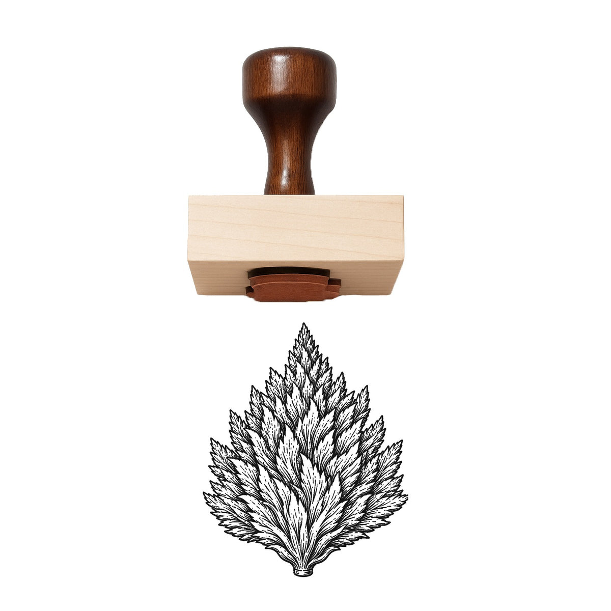 Celosia Plume Head Rubber Stamp