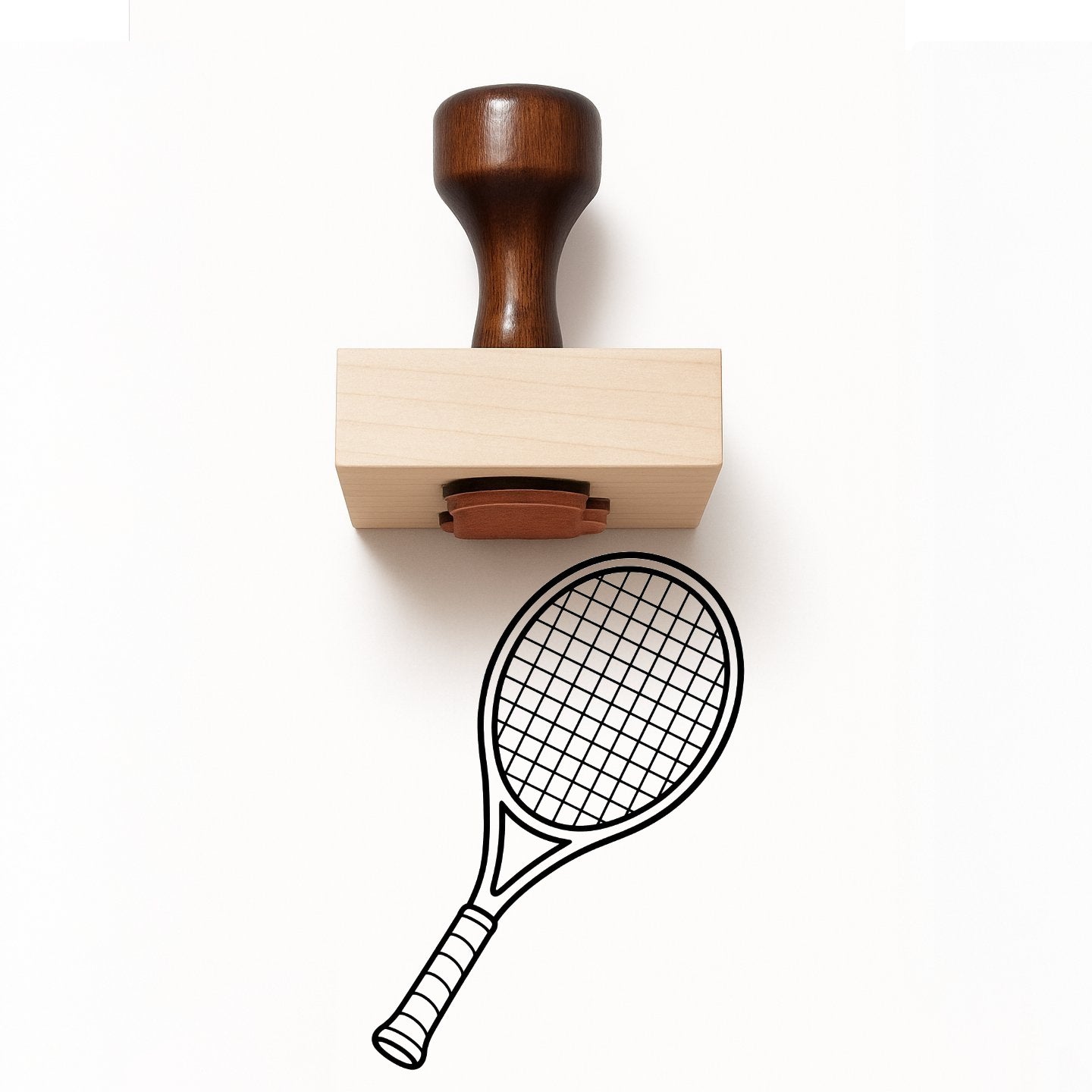 Tennis Racquet Rubber Stamp