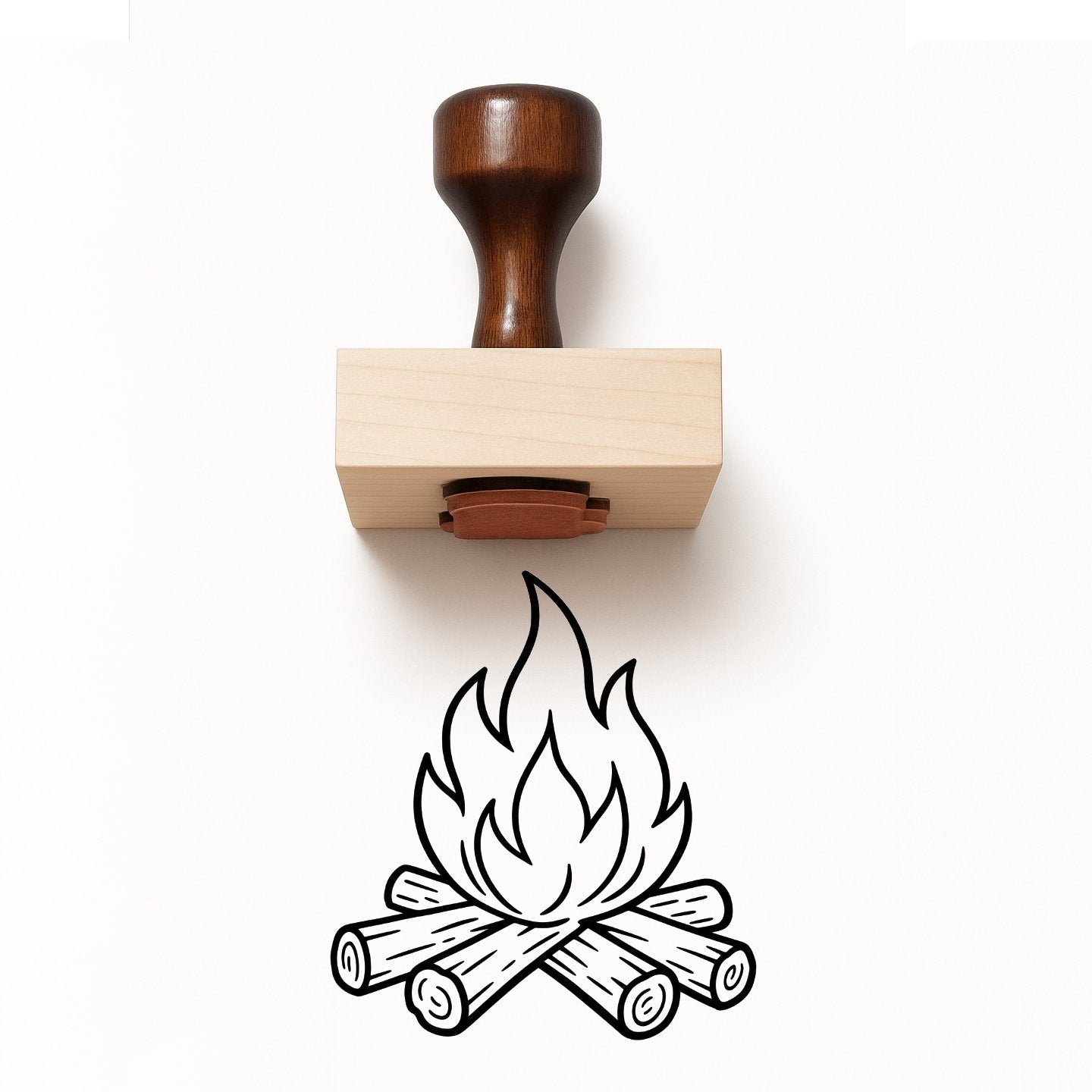 Camp Fire Stamp Rubber Stamp