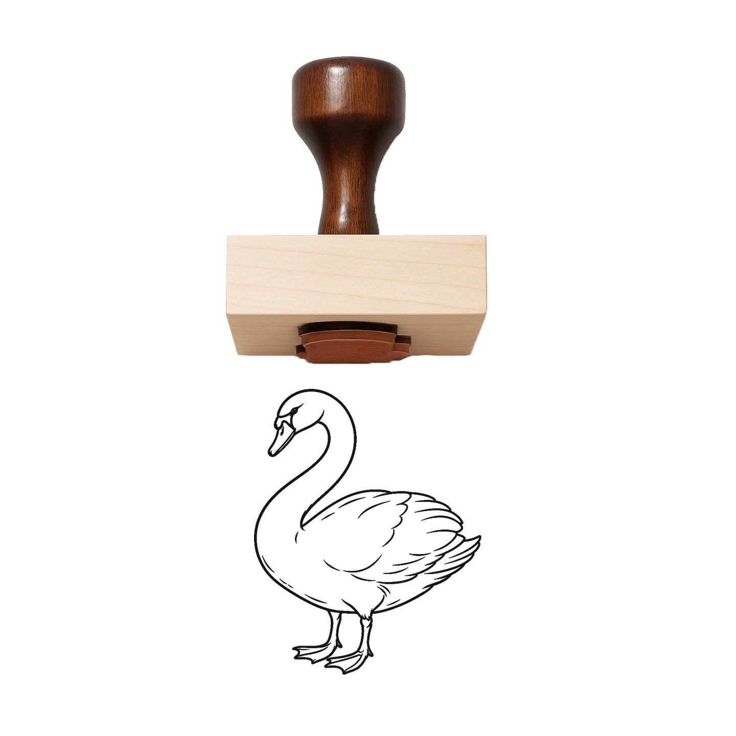 Mute Swan Rubber Stamp