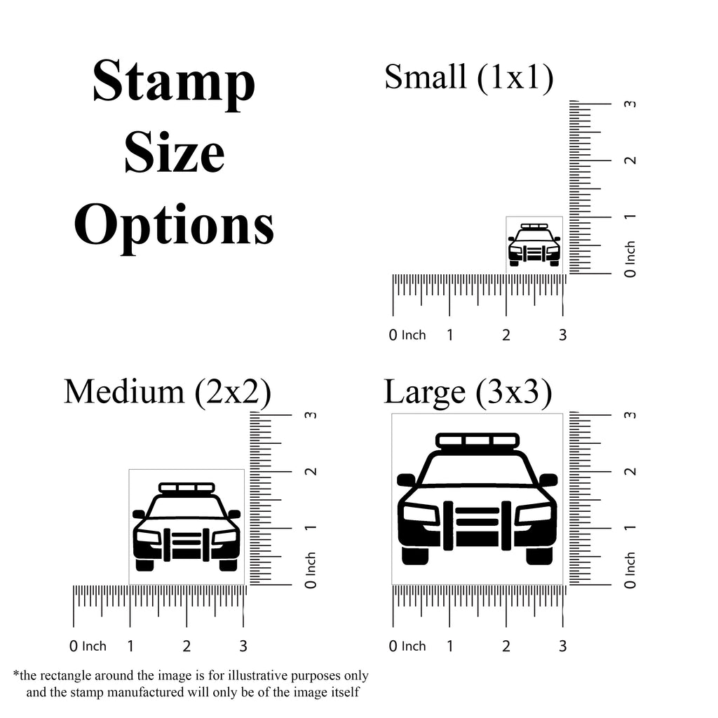 Police Car Rubber Stamp