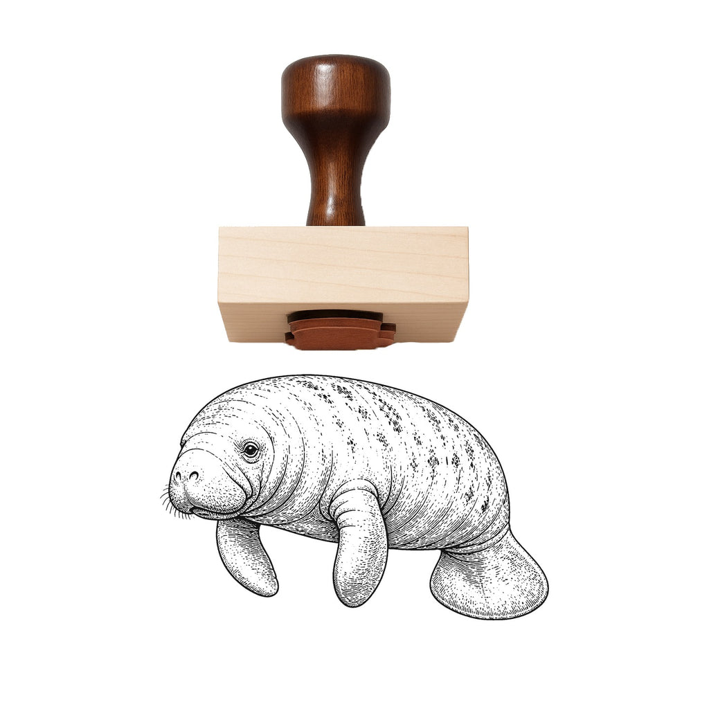 Manatee Rubber Stamp