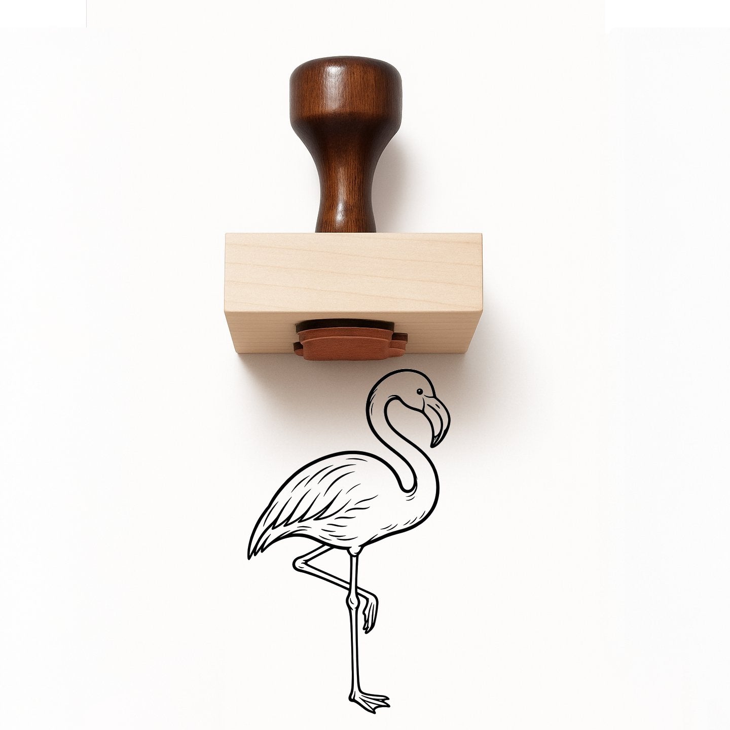 Flamingo Rubber Stamp