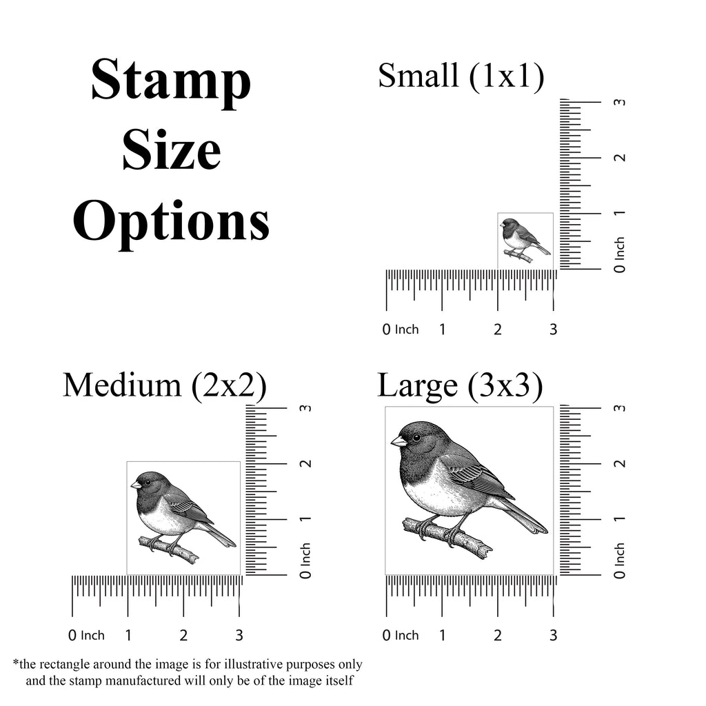 Vintage Dark-eyed Junco Rubber Stamp