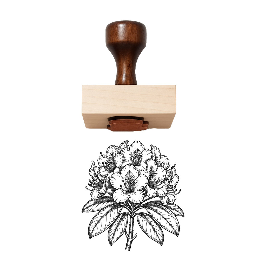 Rhododendron Blossom Cluster Rubber Stamp