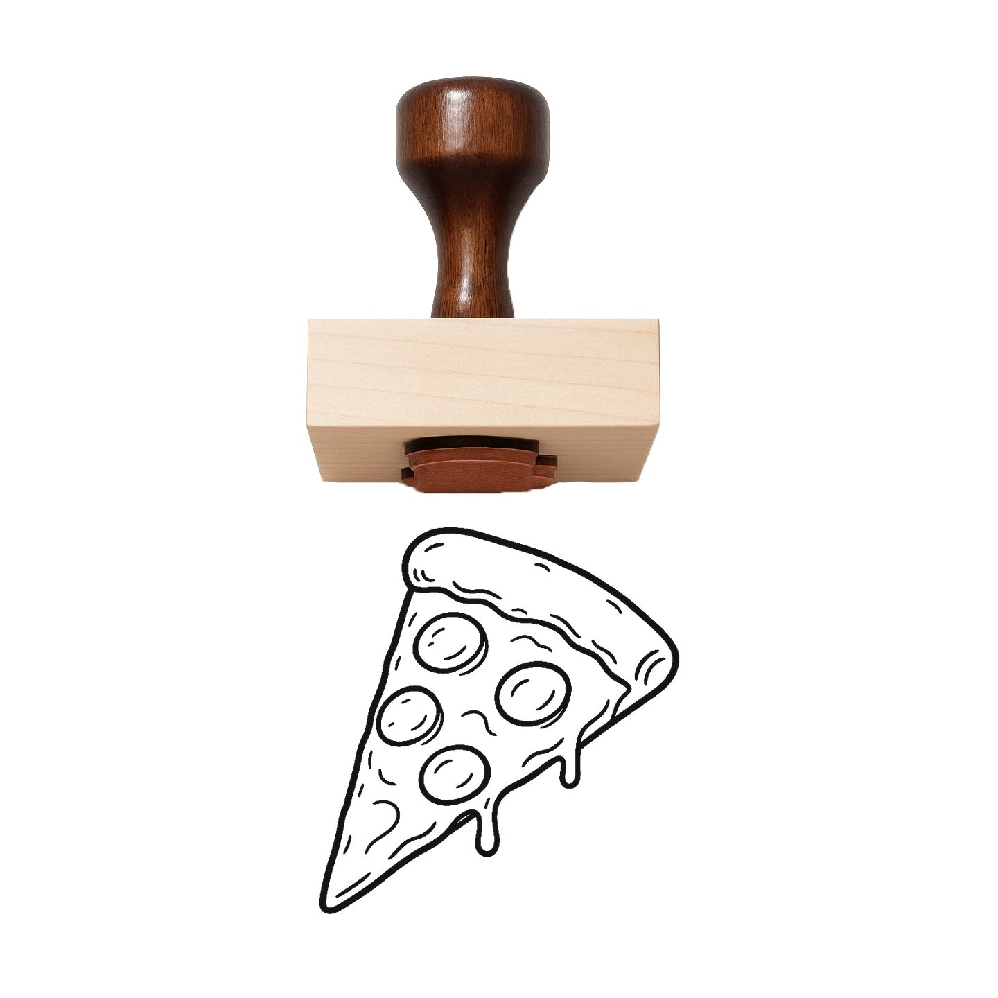 Pizza Slice Rubber Stamp