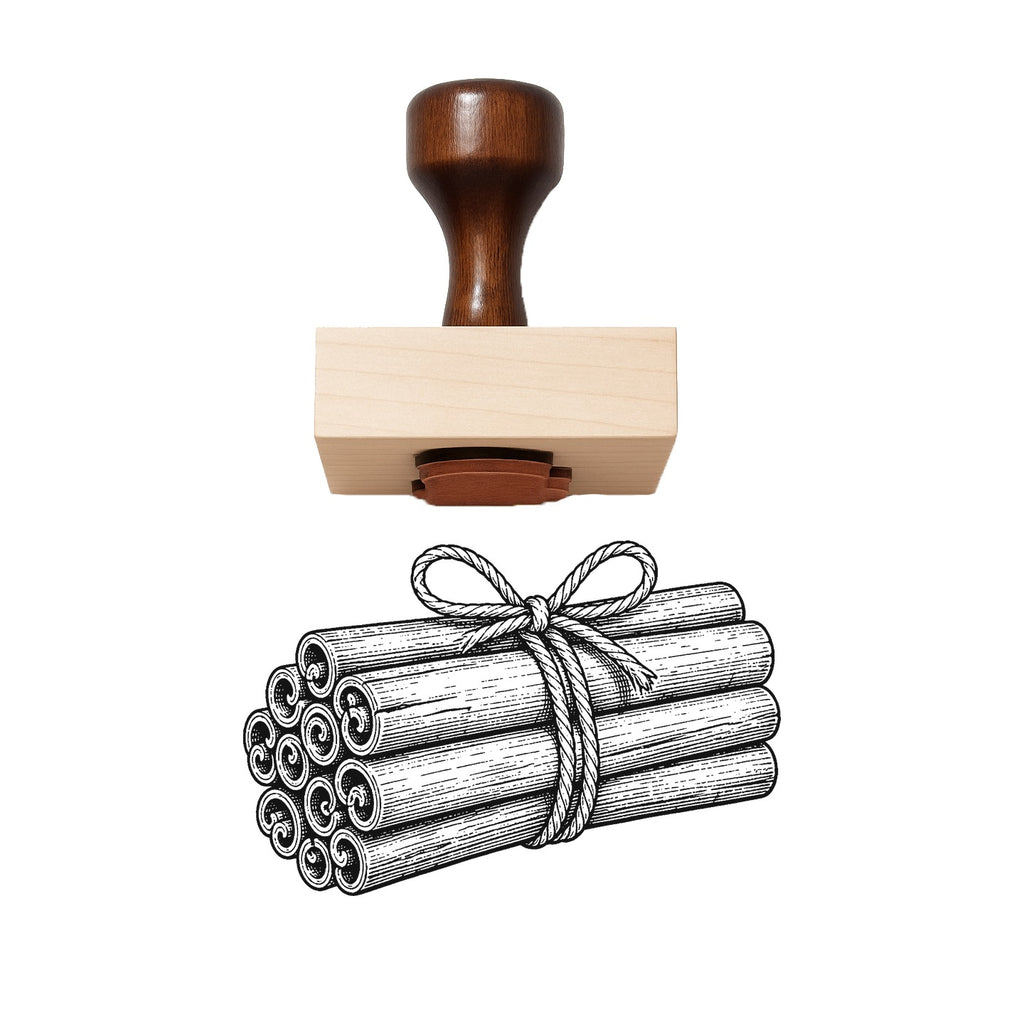Cinnamon Stick Bundle Rubber Stamp
