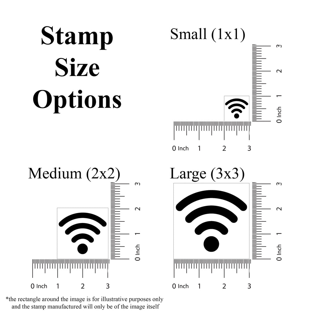 Wi-fi Symbol Rubber Stamp