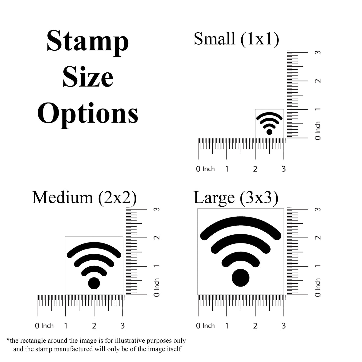 Wi-fi Symbol Rubber Stamp