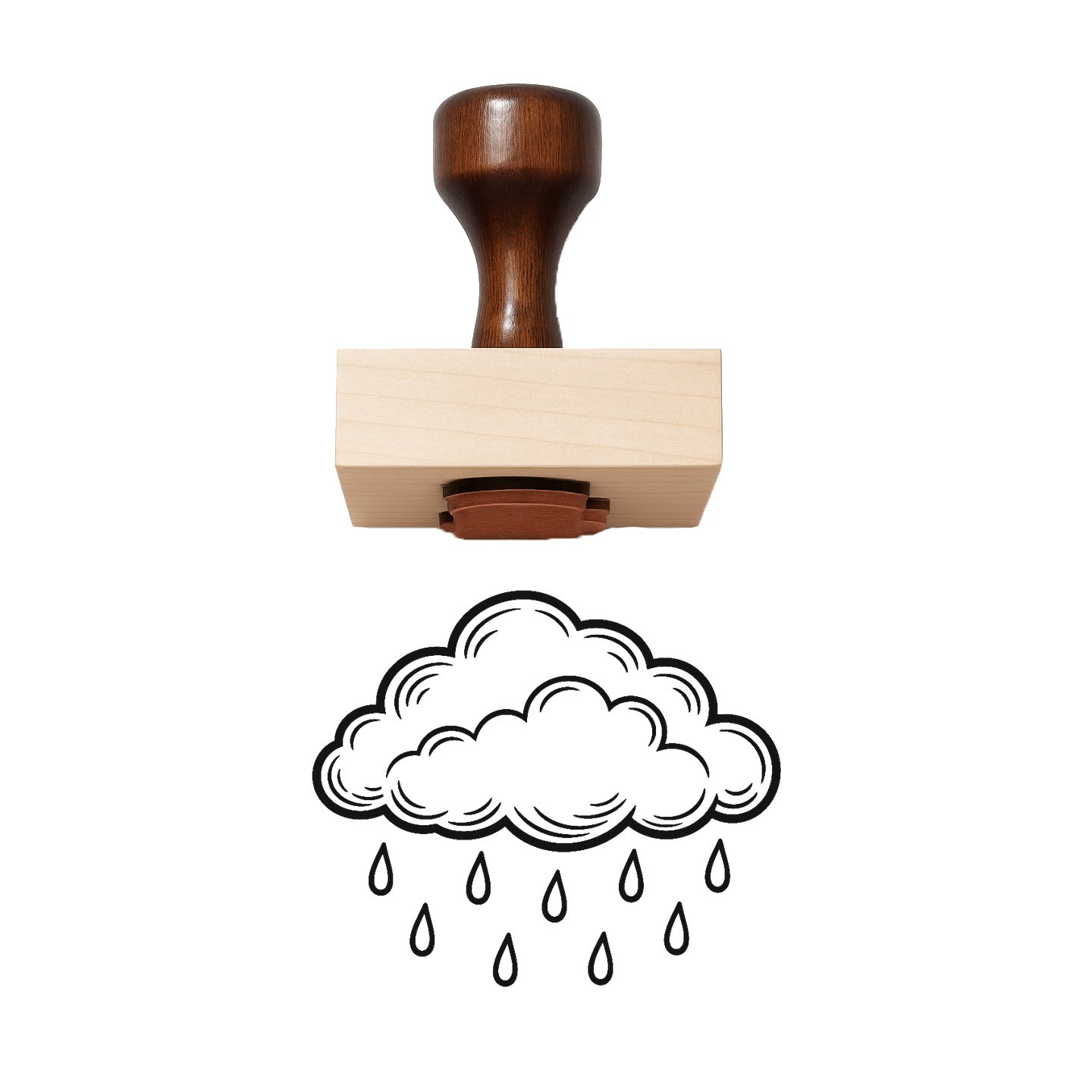 Rain Cloud Rubber Stamp