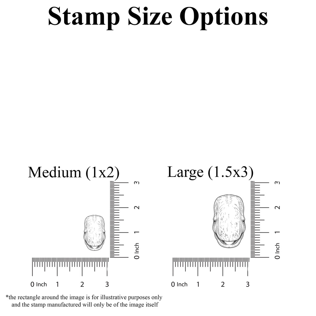 Realistic Sperm Whale Head Rubber Stamp