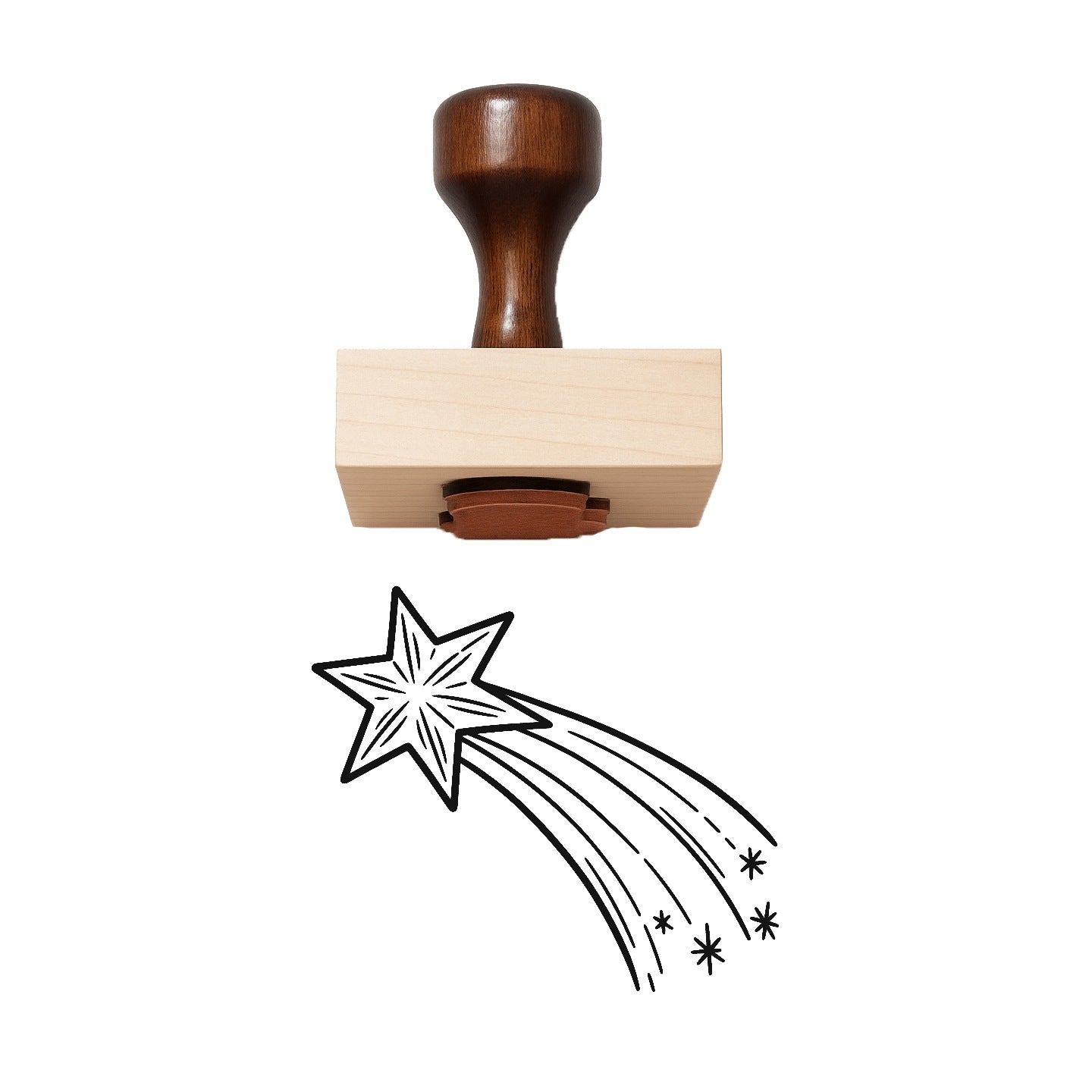 Shooting Star Rubber Stamp
