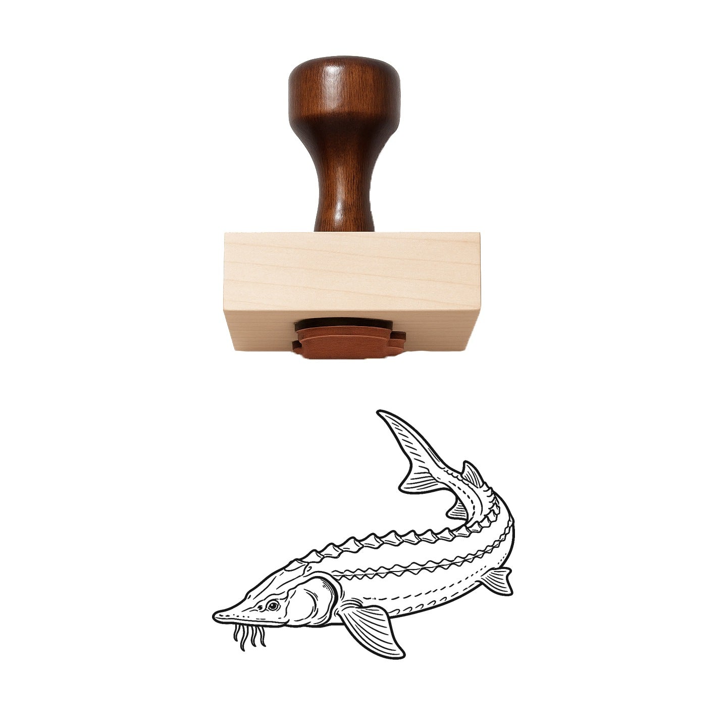 Sturgeon Rubber Stamp