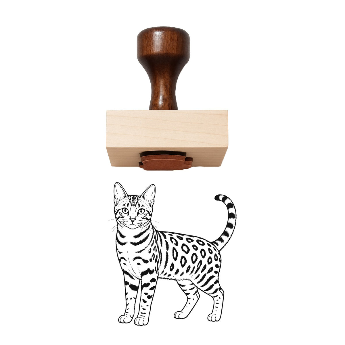 Bengal Cat Rubber Stamp