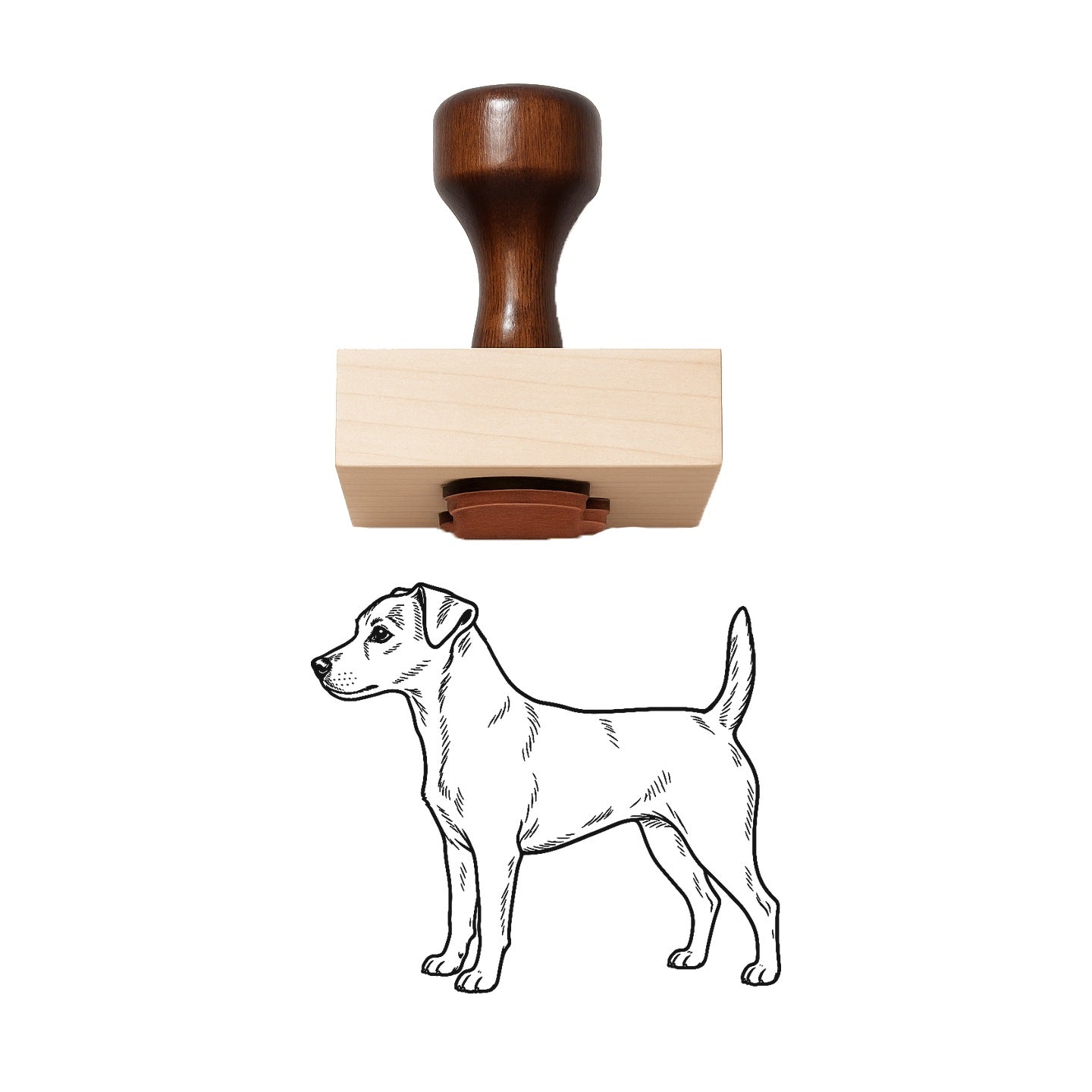Jack Russell Terrier Rubber Stamp