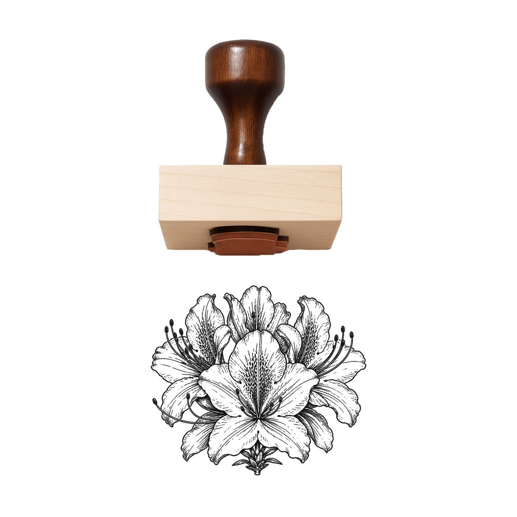 Azalea Bloom Head Rubber Stamp