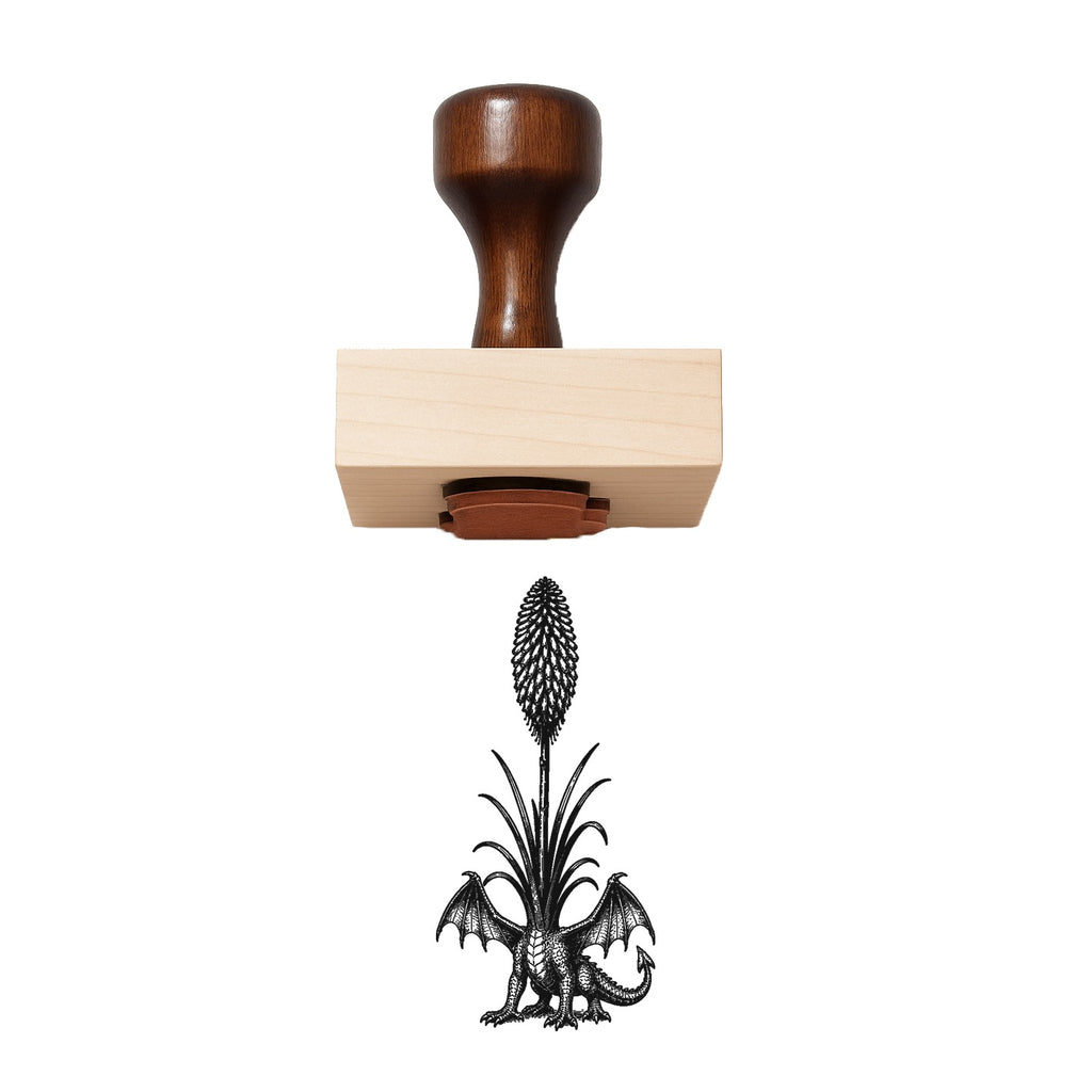 Red Hot Poker Stem Rubber Stamp