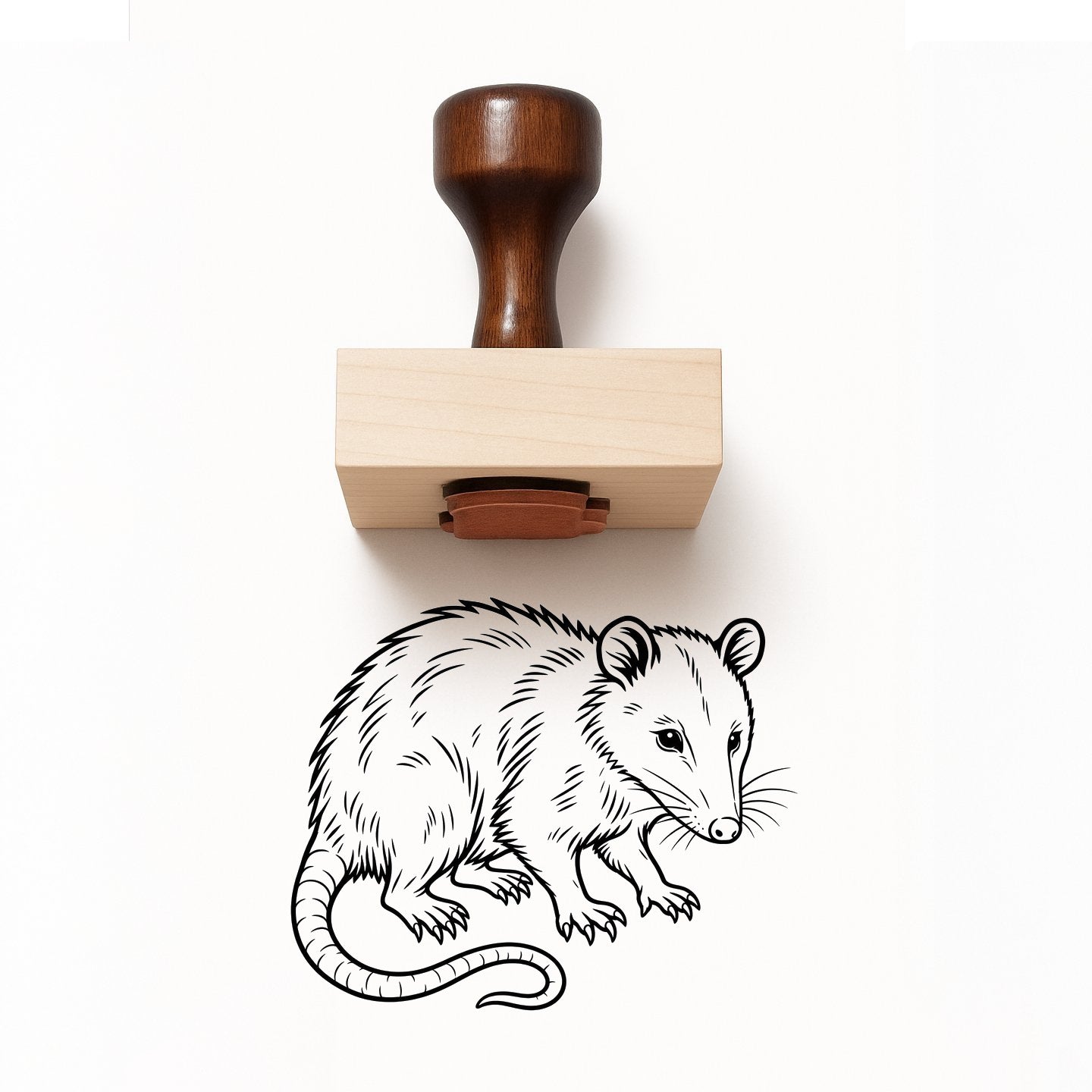 Opossum Rubber Stamp